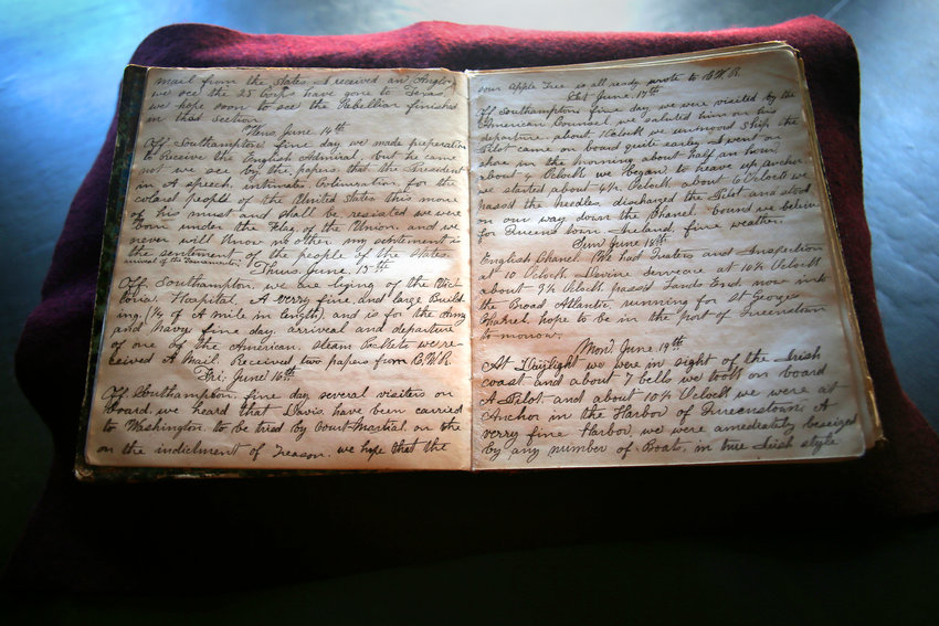 Pages of a diary written in black ink.