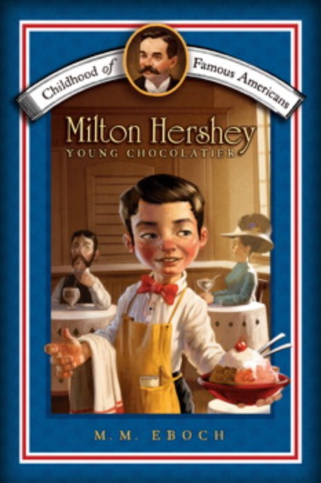 Children's book cover of server in an ice cream parlor