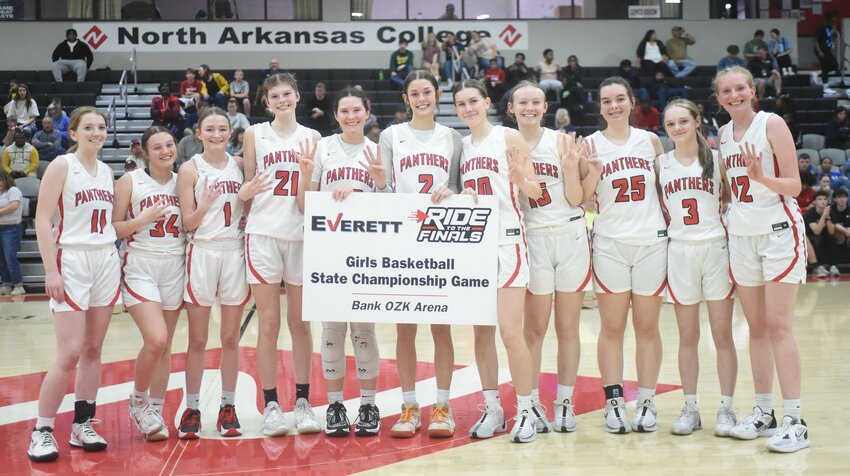 The Norfork Lady Panthers earned their third straight state tournament mercy-rule victory Saturday night, defeating Marked Tree, 60-24, to advance to their fourth straight state championship game.