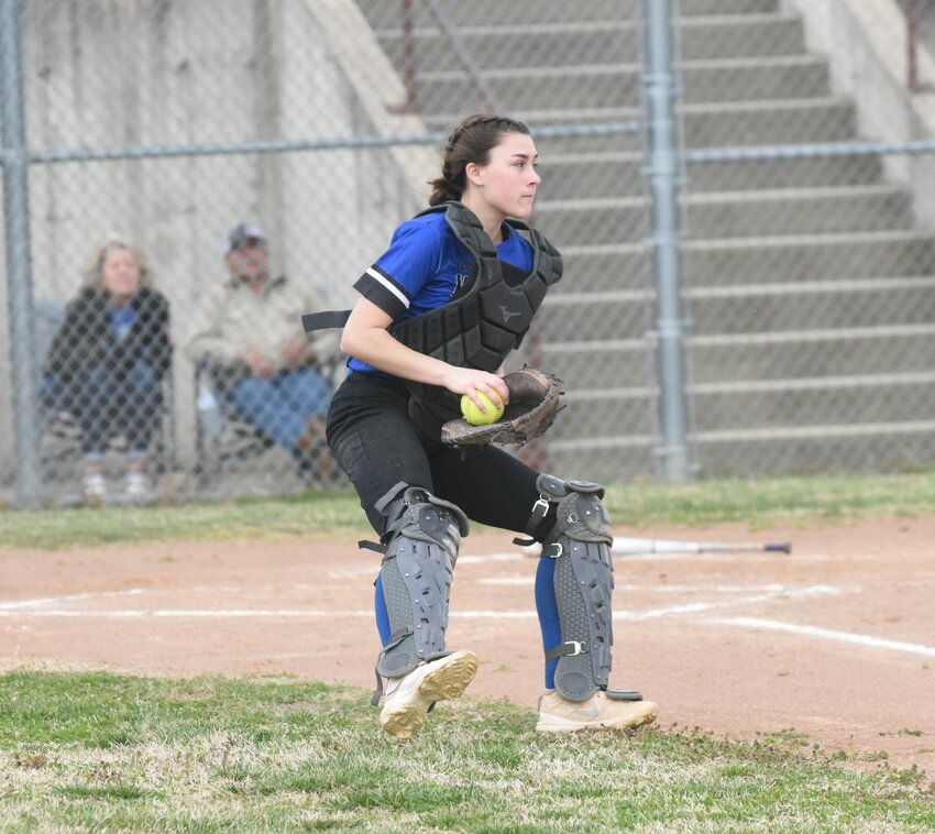 Cotter's Emma Jones fields a foul ball during a game last season. The Lady Warriors are off to a 4-2 start this season and travel to Yellville-Summit on Thursday.