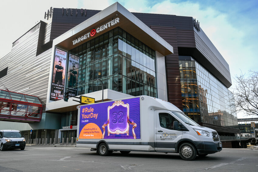 This Associated Press file photo shows a truck carrying a digital mobile billboard in Minneapolis. While Mountain Home is yet to see digital mobile billboards, the city council is addressing mobile billboards with clarifications on its rules.