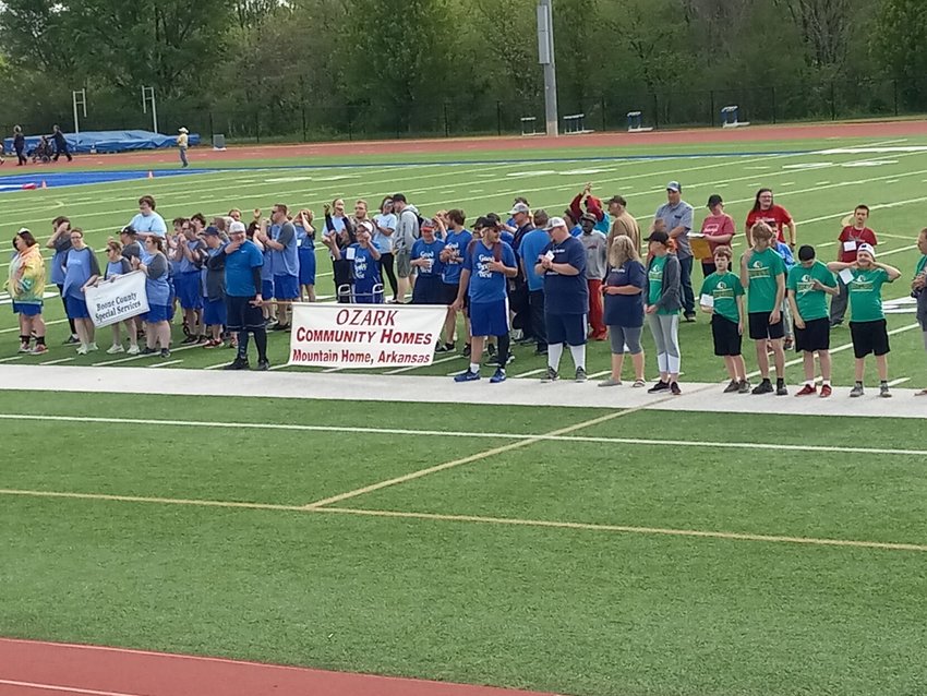 Ozark Community Homes of Mountain Home athletes and other at the April 29 Special Olympics in Harrison.   Submitted Photo