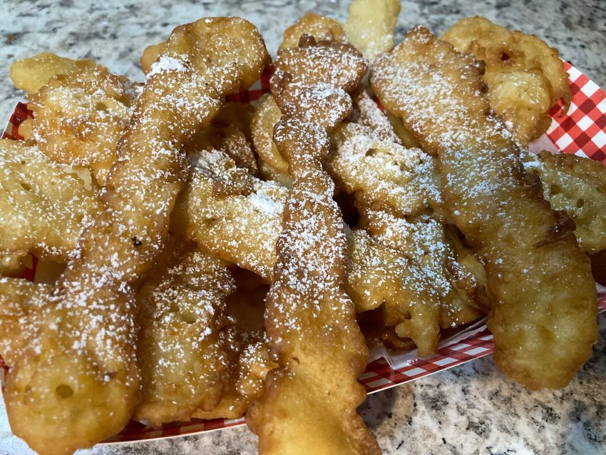 This revised version of the traditional funnel cake is much easier to handle and eat.   Linda Masters/The Baxter Bulletin