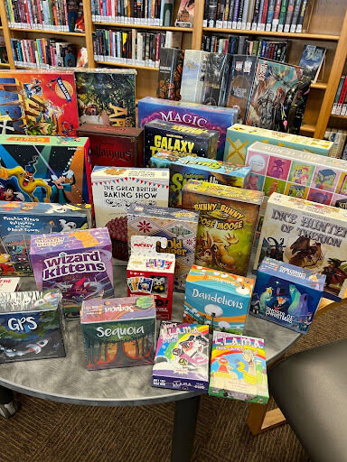 A display of board games available at Marion County Library.   Submitted Photo