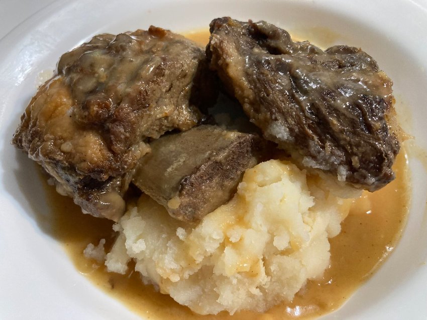 Braised Short Ribs can be made in the oven or slow cooker and is scrumptious served with mashed potatoes or buttered noodles for a holiday meal.   Linda Masters/Baxter Bulletin