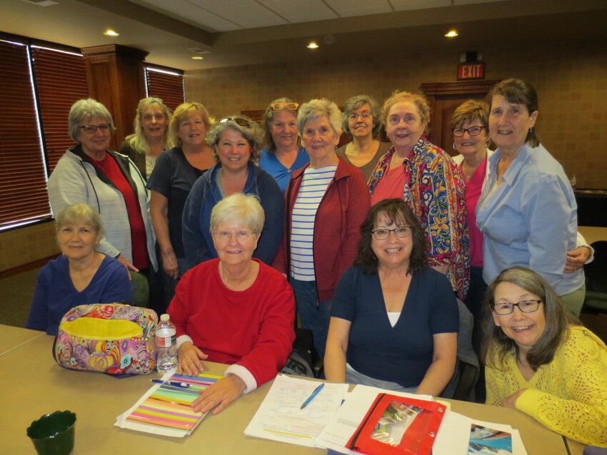 Members of the Hill 'N Hollow Quilters Guild's Board of Directors make plans for the Guild's 40th anniversary celebration   Submitted Photo