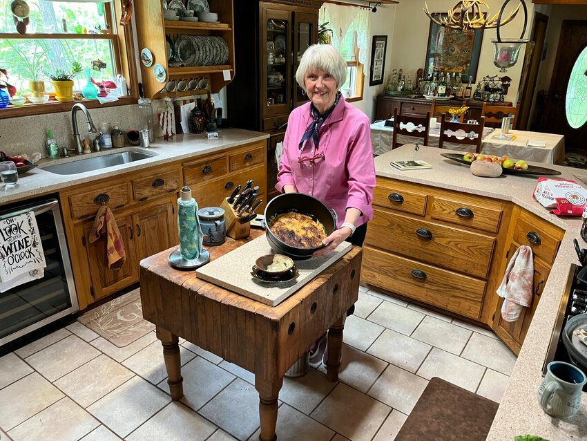 One of several recipes local cooking celebrity Phyllis Speer shared with the planners of the upcoming Smithsonian Folklife Festival in Washington D.C. was this recipe for this peach cobbler made in a Dutch oven. The theme for this year&rsquo;s festival is entitled &ldquo;The Ozarks: Faces and Facets of a Region&rdquo; which will take place from June 29 to July 4 and July 6 through July 9.   Helen Mansfield/The Baxter Bulletin