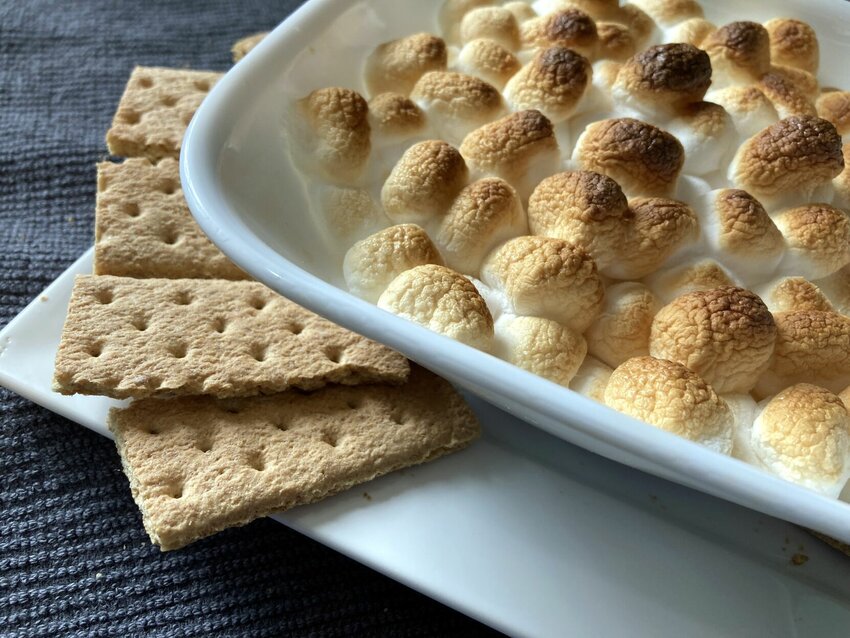 No nee4d for a campfire or grill to enjoy this S'mores Crack Dip. Just use your oven or air fryer to create this yummy dessert.   Linda Masters/The Baxter Bulletin