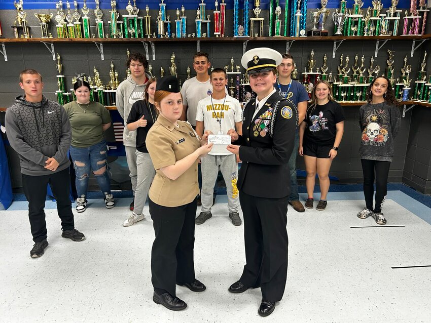 Walkers donate to MH NJROTC Baxter Bulletin