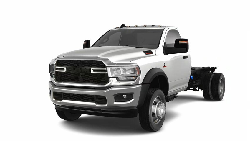 A 2023 Dodge Ram 5500 regular cab 4X4 chassis is shown in this photo provided by Stellantis. The Mountain Home City Council approved the purchase this model of vehicle to be used as a work truck for the Mountain Home Water and Sewer Department at a cost of&nbsp;$90,839.   Photo Courtesy of Dodge.com