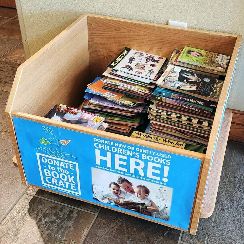 Shown is one of the two book crates at the Donald W. Reynolds Library Serving Baxter County. The community is urged to donated new or gently used children's books as part of the &quot;Donate to the Book Crate&quot; drive now underway.   Submitted Photo