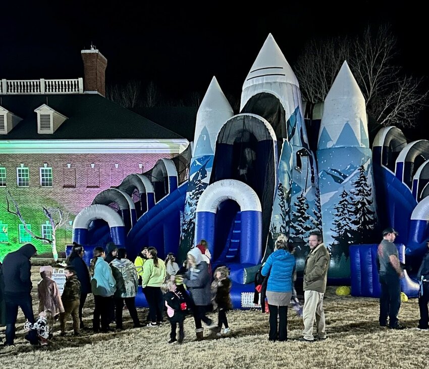 Enormous holiday-themed slides were a big hit for all of the children who attended the 2023 Coulter Celebration of Lights   Submitted Photo