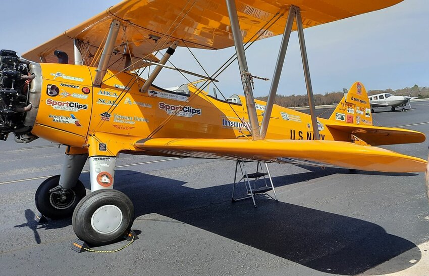 The &ldquo;Spirit of Wisconsin&rdquo;, a former military pilot-training aircraft, awaits the area veteran pilots to its cockpit with &ldquo;Dream Flights&rdquo; crew for a flight around the Twin Lakes Area. Local senior-living communities supported residents to experience this adventure of a lifetime.   Submitted Photo