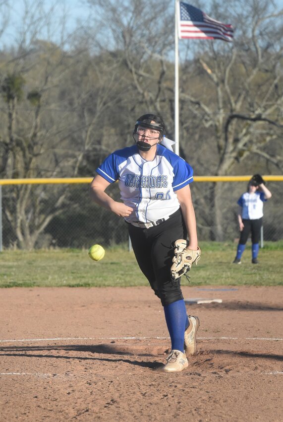 Cotter pitcher Zoe Donahue delivers to the plate during a recent home game.