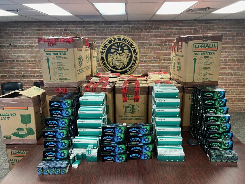 Agents with Arkansas Tobacco Control and the Central Arkansas Drug Task Force seized 27,940 packs of illegal cigarettes on Wednesday, April 10.&nbsp;   Submitted Photo