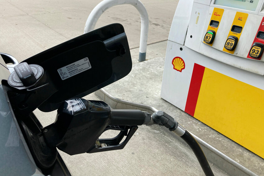 Fuel is pumped into a vehicle at a gas station in Mundelein, Ill. Wednesday, the Labor Department reported on U.S. consumer prices for March.   Nam Y. Huh/AP File Photo