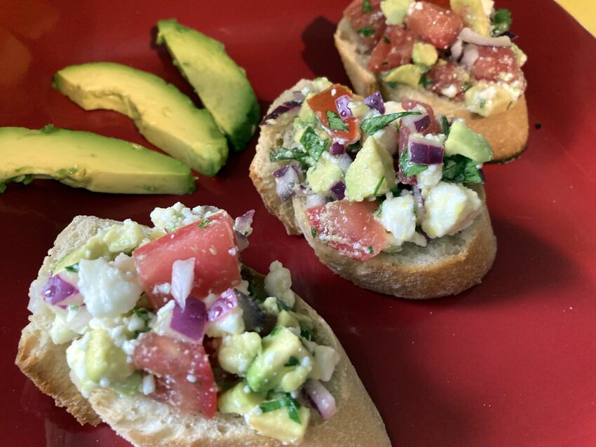 This Mexican Bruschetta provides great pops of flavor to start off any party or meal.   Linda Masters/Baxter Bulletin