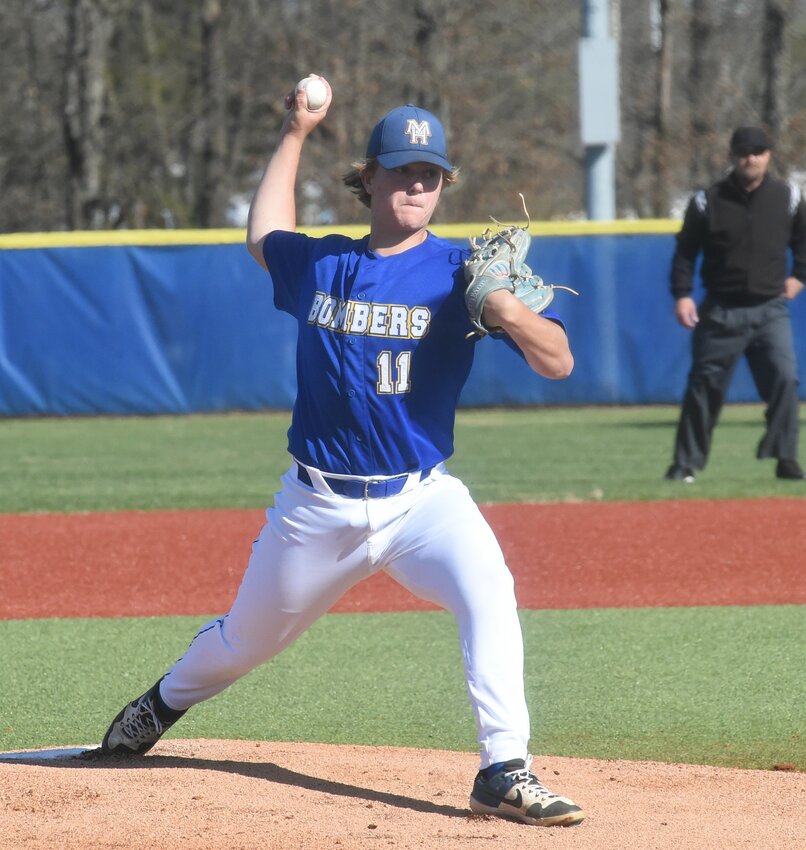 Mountain Home pitcher Ian Ellison delivers to the plate during a game this season.