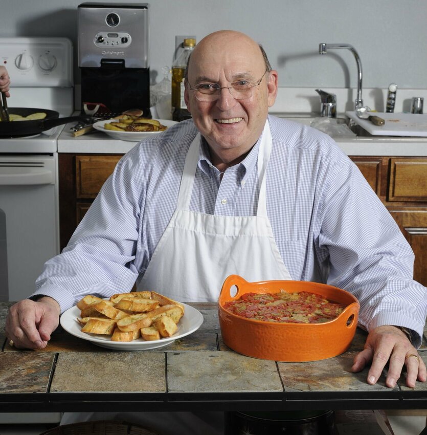 The late Dr. Bob Cogburn is shown with Ratatouille and Garlic Crostini made for a Bulletin food feature in 2012.&nbsp;   Bulletin File Photo   Bulletin File Photo