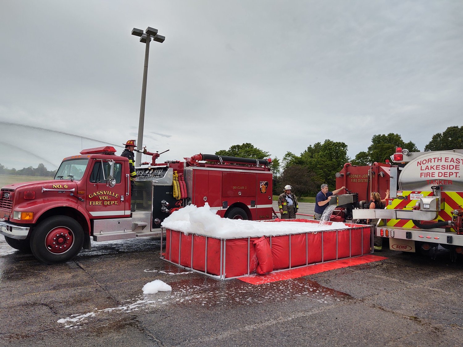 Baxter County fire departments come together for fire drill Baxter