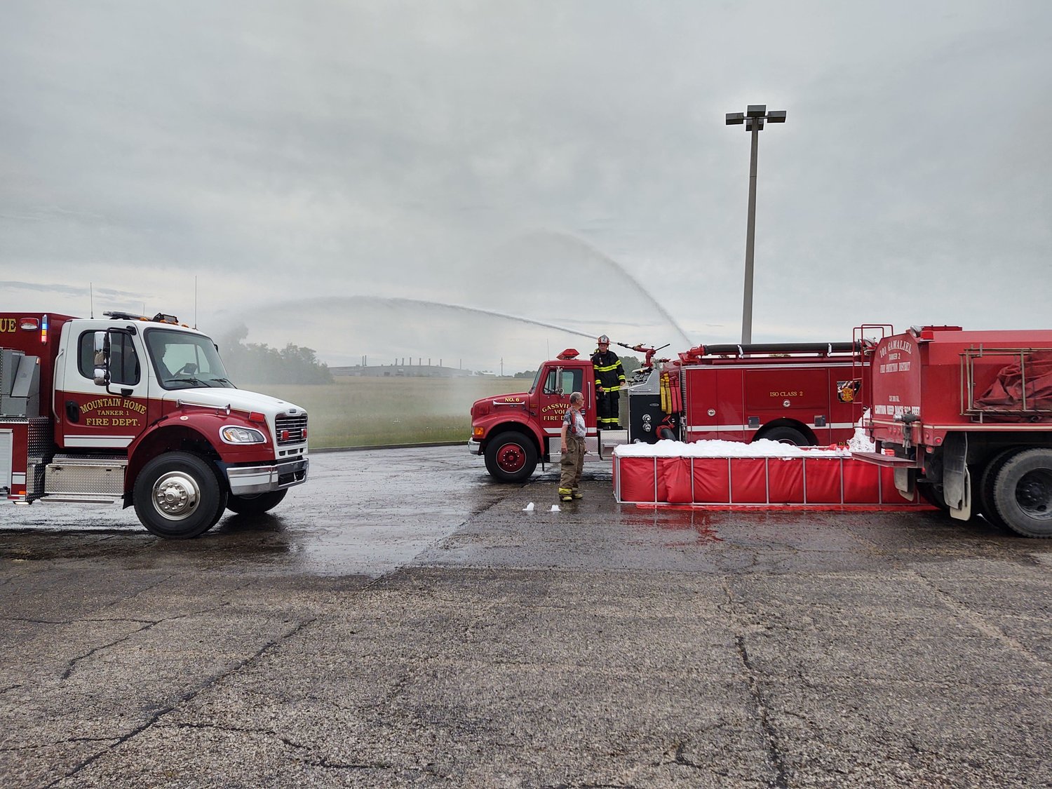 Baxter County fire departments come together for fire drill Baxter