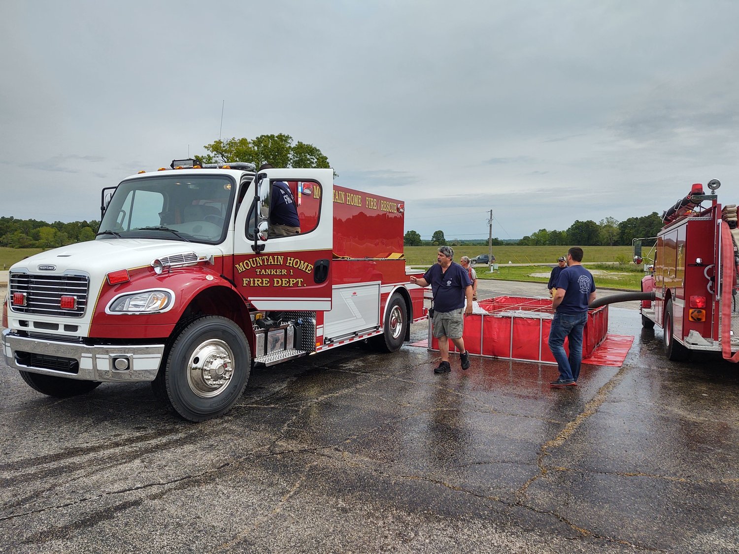 Baxter County fire departments come together for fire drill Baxter