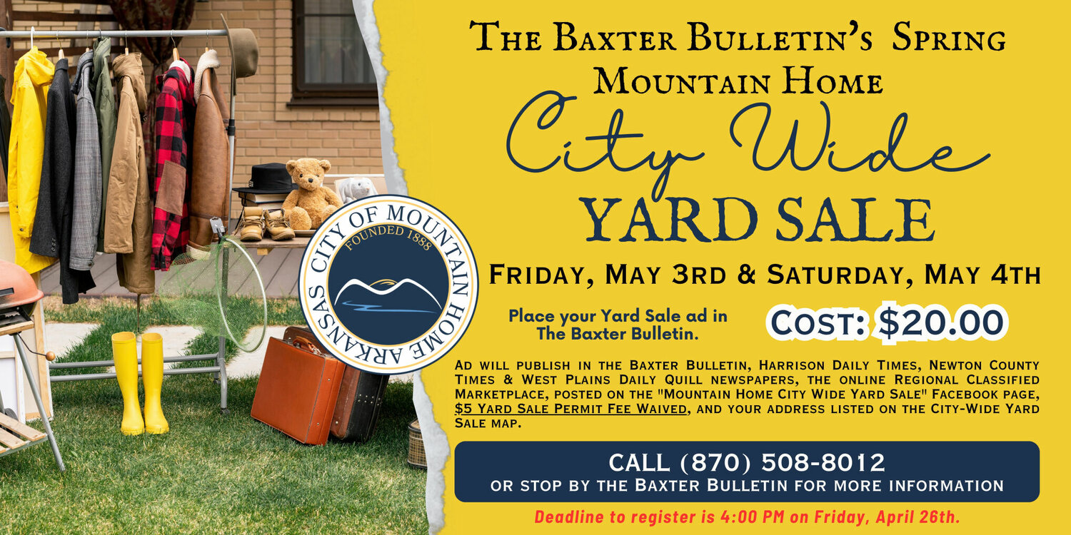 City wide yard sale returns May 34 Baxter Bulletin
