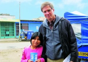 Donald "Skip" Martin, provost and executive vice president at Shorter University, stands with Esmeralda, a member of the church in Peru that is partnered with Marin's home church in Rome, Fellowship Baptist. DONALD MARTIN/Special
