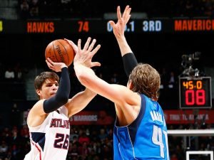 It took 12 years in the NBA before Atlanta’s Kyle Korver had his breakout year, earning a slot in the 2015 All Star Game. The Iowa native has been a key cog for the Hawks this season, leading the league in shooting 50% from beyond the 3-point line. SCOTT CUNNINGHAME/NBAE/Getty Images