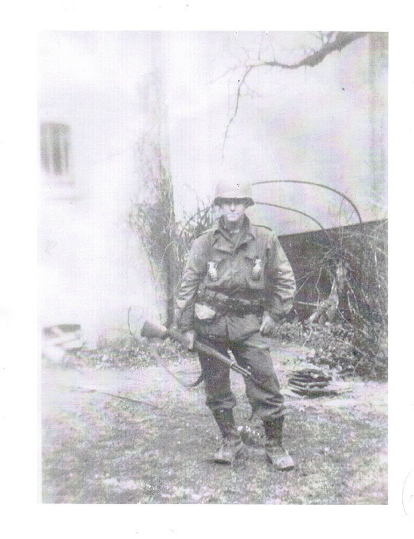 PFC Gerald Boutin in Rhenhausen, Germany during WWII