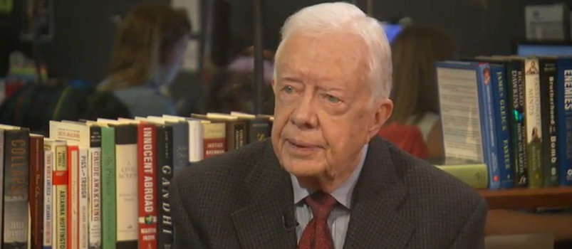 In an interview with HuffPost Live, former president Jimmy Carter said Jesus would approve of gay marriage. Screen grab from  Huffington Post
