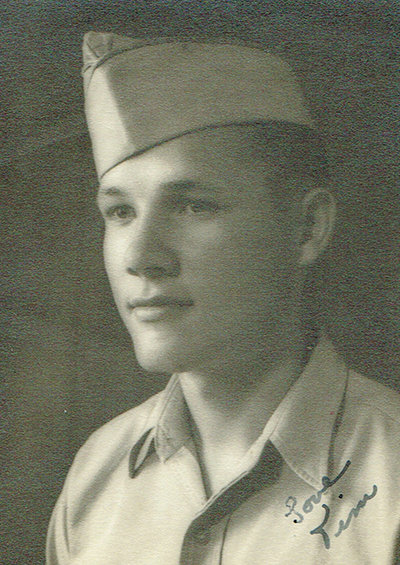 Thomas Musselwhite, in uniform, entered WWII at age 19. BP/Special