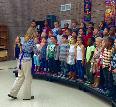 Sonny directs a children’s choir at Cartersville Primary School where she teaches music to almost 1,000 K-2 students each week. HATTAWAY FAMILY/Special