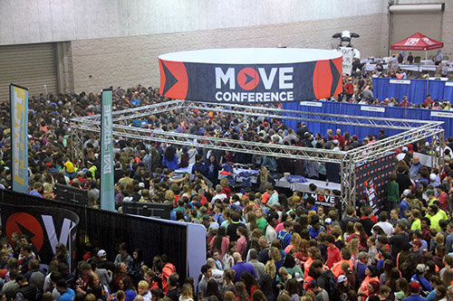 A crowd of 7,500 filled the Macon Coliseum Dec. 28-29 for the Move Conference, with 858 recorded decisions. SHARON NOWAK/Special