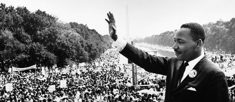 Martin Luther King Jr. addresses a crowd from the steps of the Lincoln Memorial where he delivered his famous, “I Have a Dream,” speech during the Aug. 28, 1963, march on Washington, D.C. Wikipedia