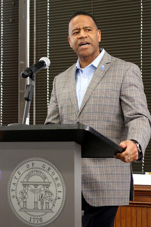“America has become a part of God’s divine plan from the beginning of time," said former Atlanta Fire Chief Kelvin Cochran. Since being fired amid controversy regarding comments over sexuality in a self-published book, Cochran has become an outspoken proponent of religious liberty. GERALD HARRIS/Index