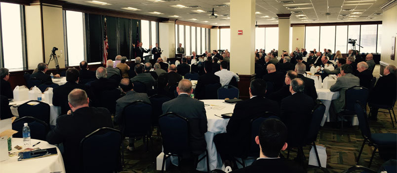 A crowd gathered at the James "Sloppy" Floyd Building in downtown Atlanta Feb. 2 for Pastors' Day. GERALD HARRIS/Index