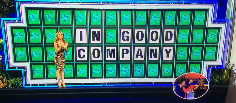 As appropriate as you could plan, the final puzzle solved by Team Jan was "In Good Company."