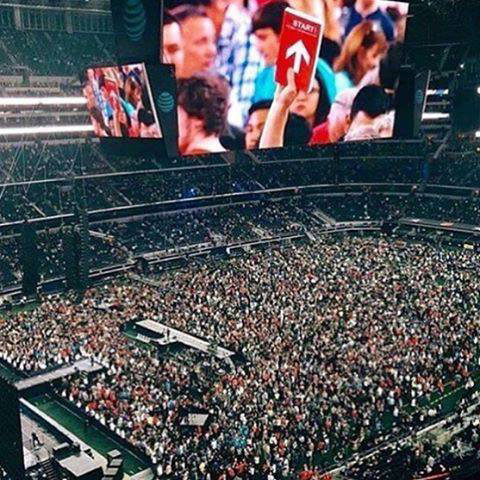 "This is what 6000 plus people coming to Christ looks like," Laurie posted to his Facebook page after the crusade at AT&T Stadium. FACEBOOK/Greg Laurie
