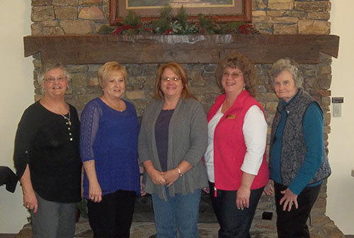 Officers for the Georgia Baptist Association of Ministry Assistants, left to right, include President Nancy Crowe, a member of Bethany Church in Snellville and retired ministry assistant for Gwinnett Metro Baptist Association; First Vice-President Diane Bell, senior administrative assistant with Pastoral Institute in Columbus and member of Bethesda Church in Ellerslie; Second Vice-President Beth Unchurch, ministry assistant and member of New Life Church in Metter; Secretary-Treasurer Kathy Bishop, ministry assistant and member of Midway West Church in Carrollton; and Historian Brenda Sue Davis, retired ministry assistant and member of First Baptist Church in Lawrenceville. 
