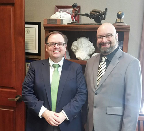 "Apathetic Christianity" was one of America's biggest dangers, said TMC President Emir Caner, right, following Starnes' address. JOHN YARBROUGH/Special