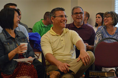 A welcoming atmosphere helps create community in the GIFT (growing in faith together) class at First Baptist Church in Cumming, which is among Georgia Baptists’ fastest growing Sunday Schools in the mega category (700 or more). JIM BURTON/Special