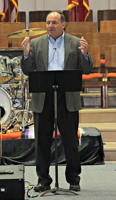 Georgia Baptist Mission Board Vice President for Revitalization and Evangelism Larry Wynn was the guest speaker at Brewton-Parker College's Spring Revival, held March 21-24. Wynn also spoke at the school's chapel gathering Wednesday morning. MANDY CORBIN/BPC