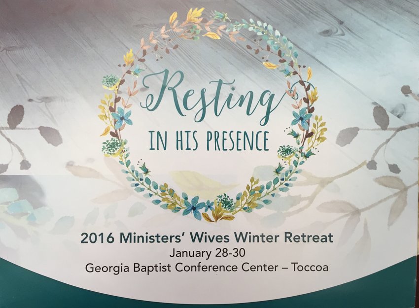 The Ministers' Wives Winter Retreat promotional brochure placed third in the 2016 BCA judging competition. INDEX/Special
