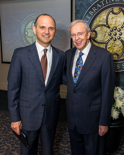 Charles Stanley, right, has served as pastor of First Baptist Atlanta for more than 45 years. He invited Anthony George to become his partner in ministry in April of 2012. FBA/Atlanta