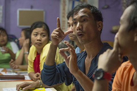 Deaf Christian leaders attend a training seminar in Batangas in the Philippines. In this area, IMB missionaries have discipled Deaf as well as the hearing to go out and train others to lead. IMB/BP