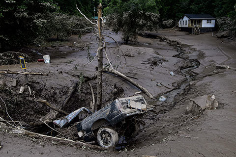 Debris and mud are strewn around Clendenin, WV, after flood waters from the massive storm that hit the area on June 23 receded. The flooding killed at least 24 people across the state. Southern Baptist Disaster Relief leaders and volunteers are already mobilized in response to aid survivors. Photo by Sam Owens, courtesy Charleston Gazette-Mail
