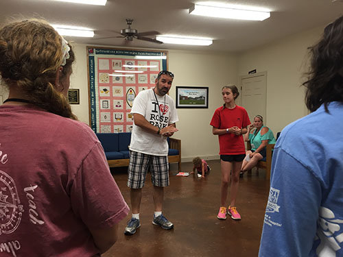 At one point during his presentation Catherman asked for a volunteer – in this case Adria Swiney of Ebenezer Baptist Church in Toccoa – to personalize a witnessing encounter. JOE WESTBURY/Index