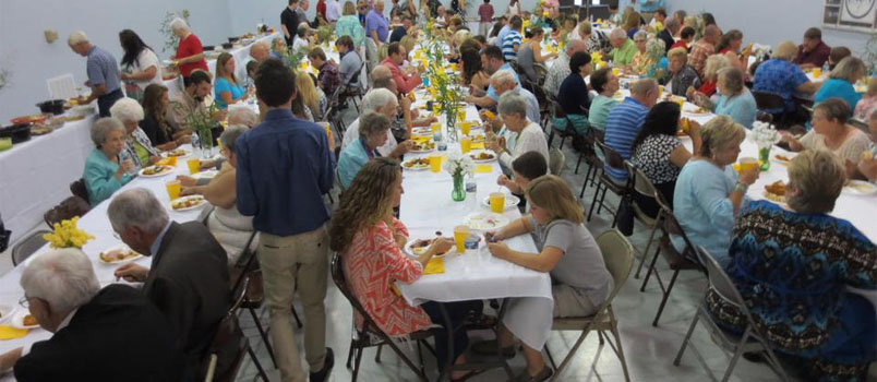 Members and guests of the homecoming dinner at Enon Baptist Church, Rome reaped the benefits of a church full of Paula Deens. MARIA RATLIFF/Special