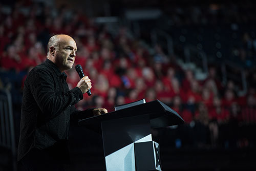 Evangelist and Pastor Greg Laurie addressed several of life's questions to the crowd made up of both believers and skeptics. HARVEST CRUSADES/Special